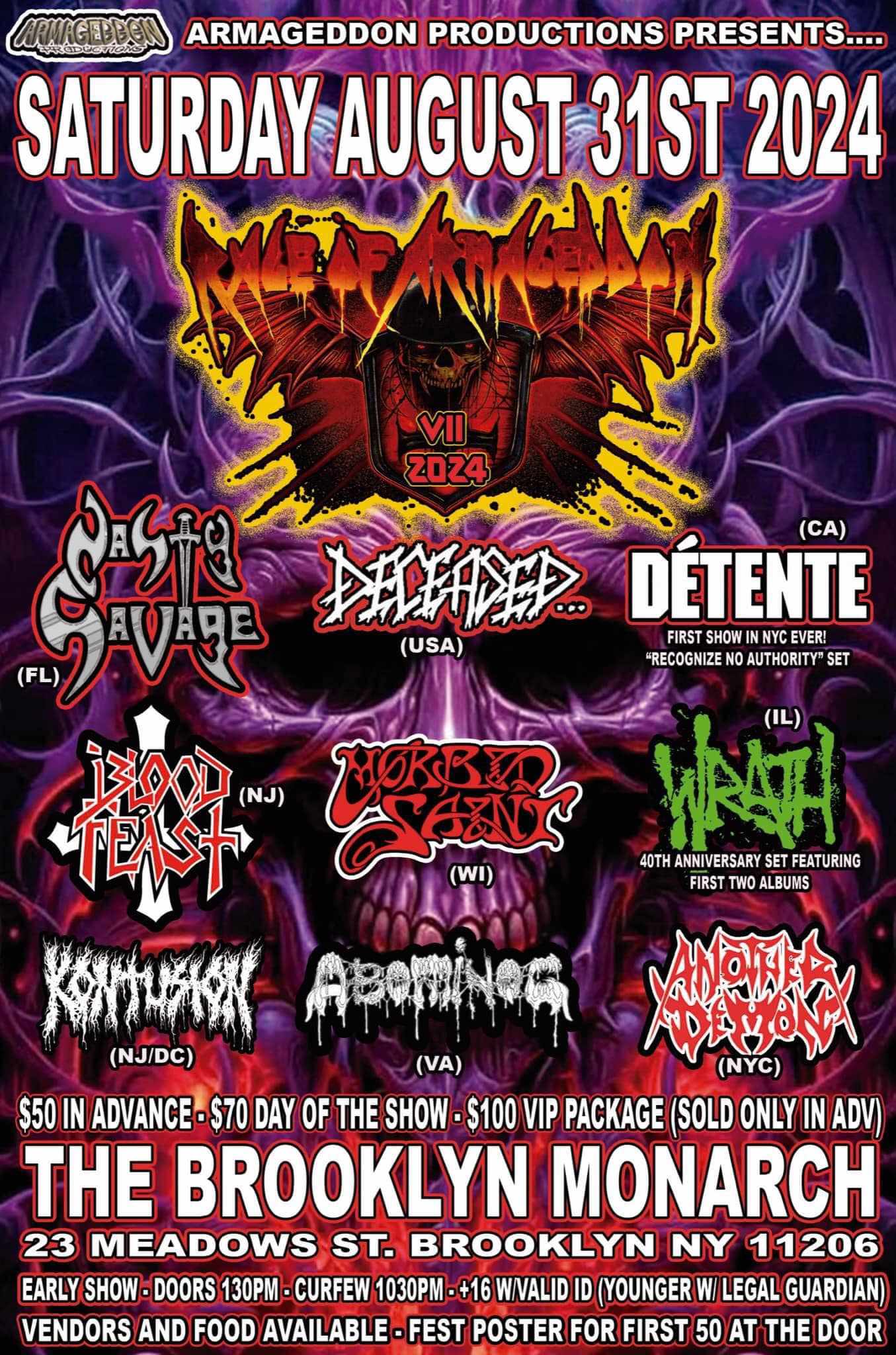 Rage Of Armageddon VII Festival: The Ultimate Underground Metal Festival In NYC (2024)